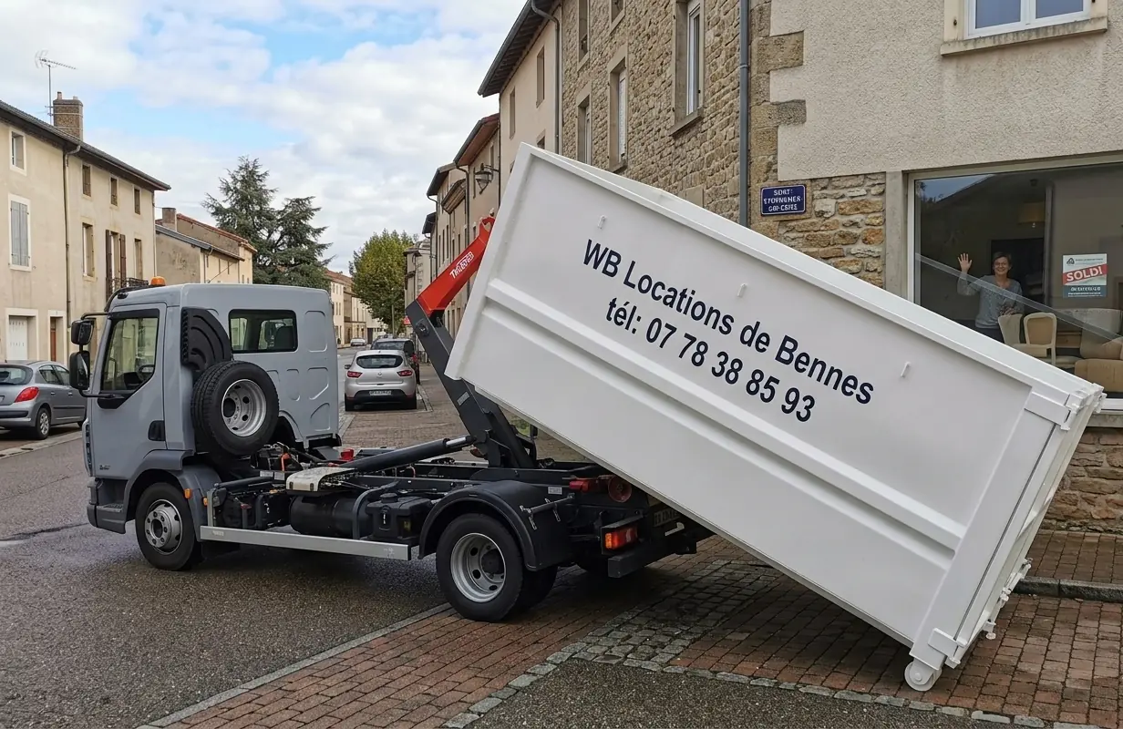 Livraison et pose de bennes à domicile ou sur chantier
